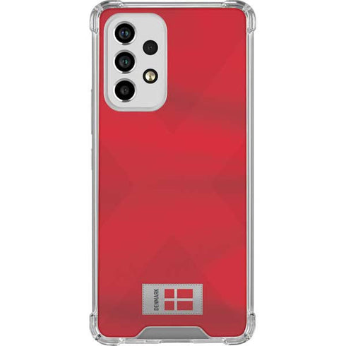 Denmark Soccer Flag Galaxy A53 5G Clear Case